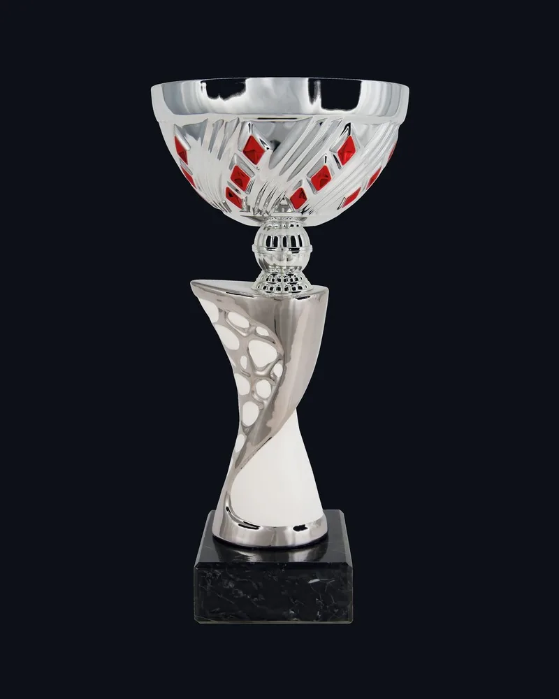 Copa Cerámica Rombos Rojo y Blanco - Vista principal