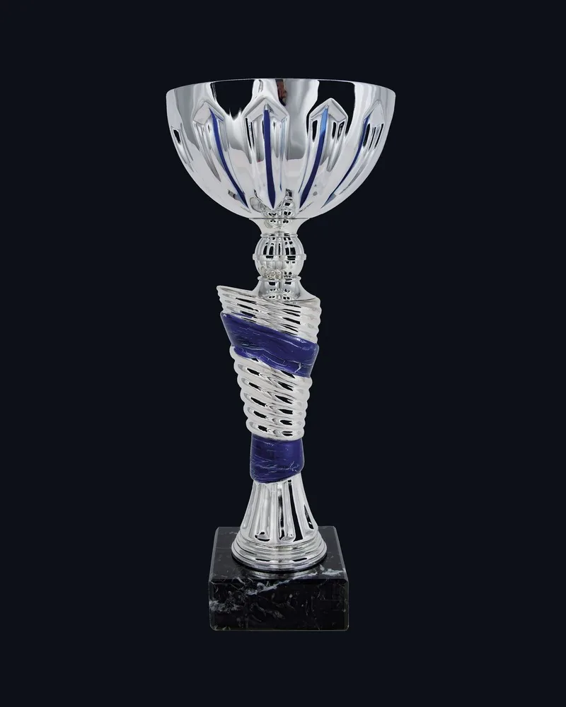 Copa Nudo Tornado Plata Azul