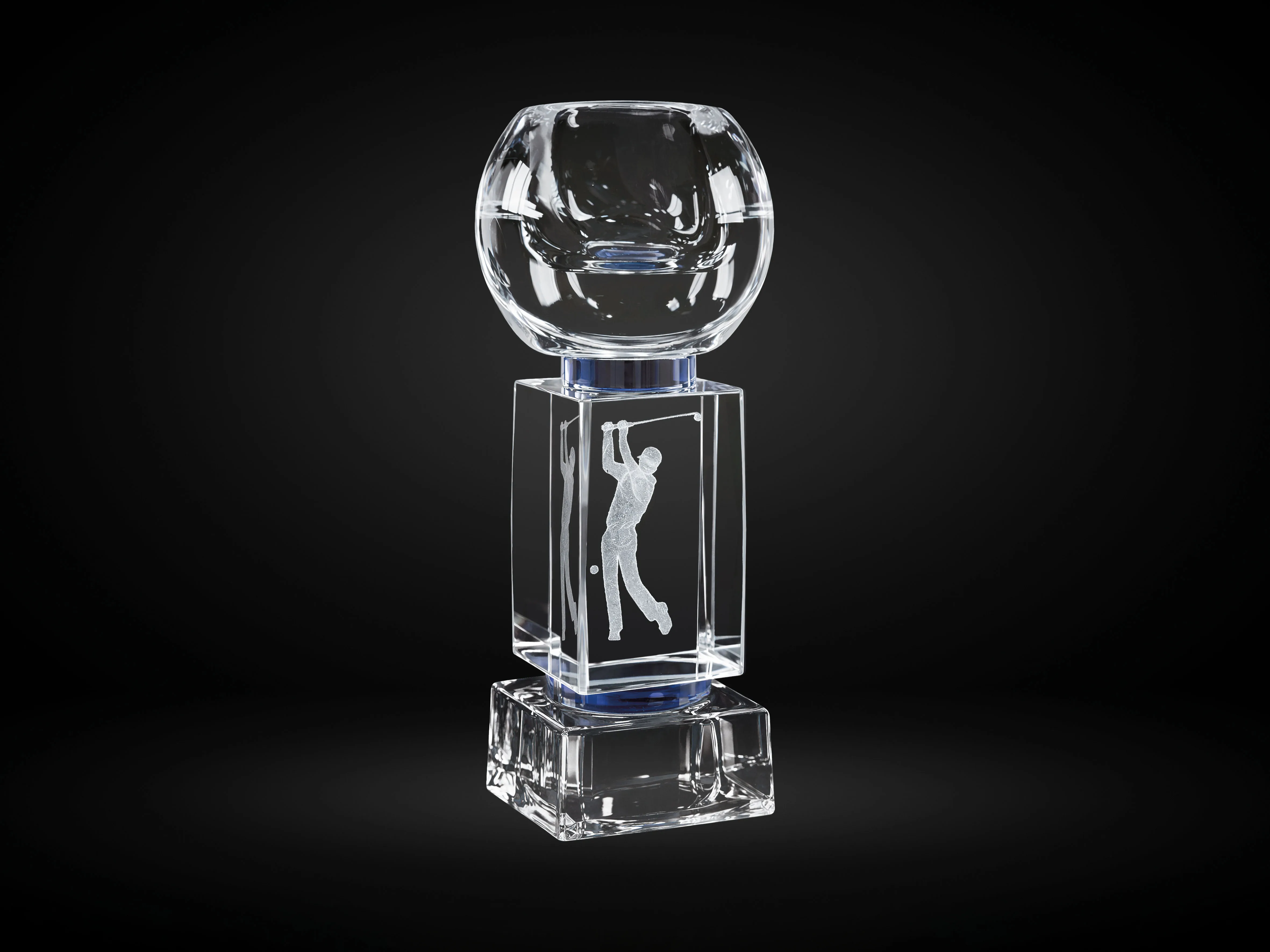 Copa Cristal 3D Cúpula - Cristal cúpula + base cristal