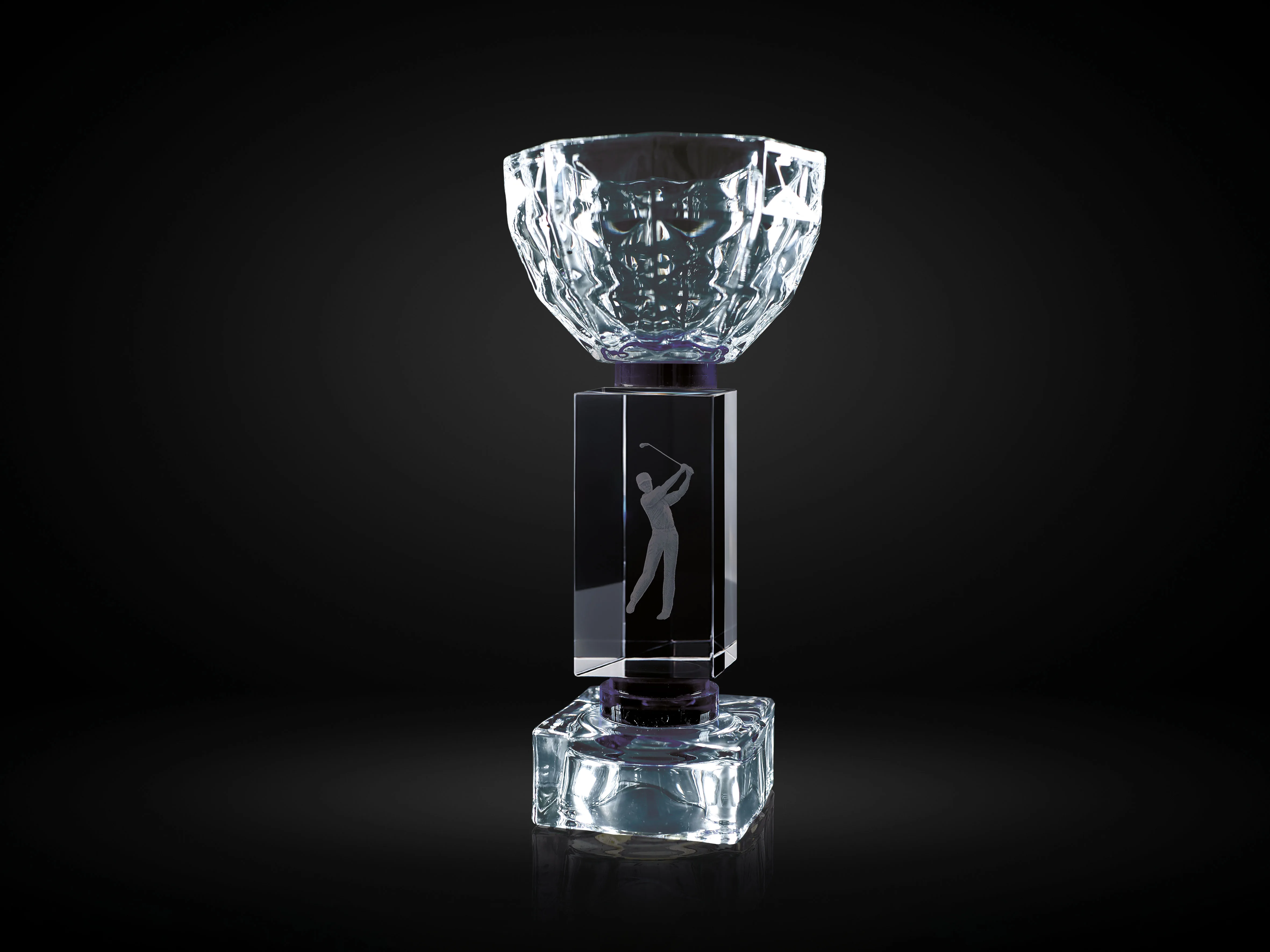 Copa Cristal 3D Grande - Copa cristal facetada + base cristal