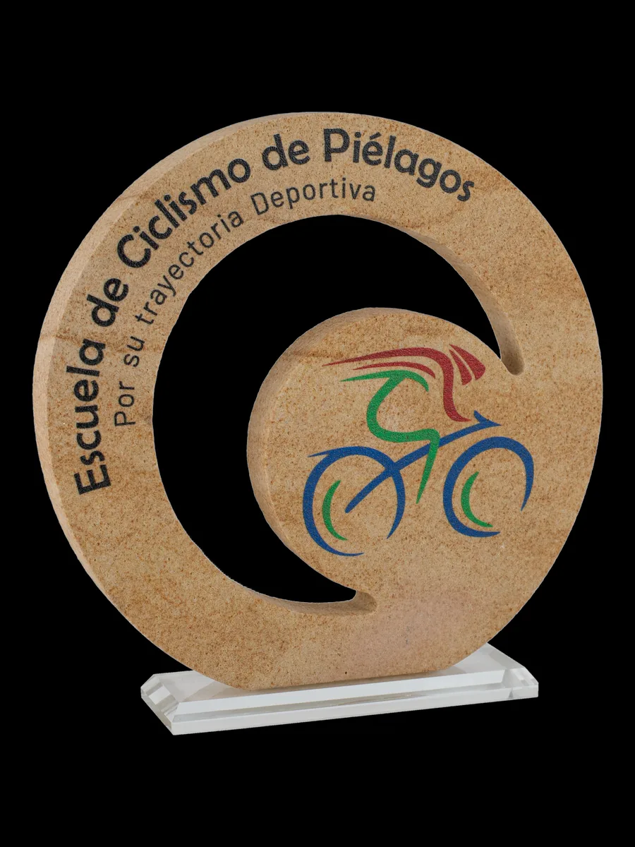 Trofeo Piedra Cortada Base Cristal - Vista principal