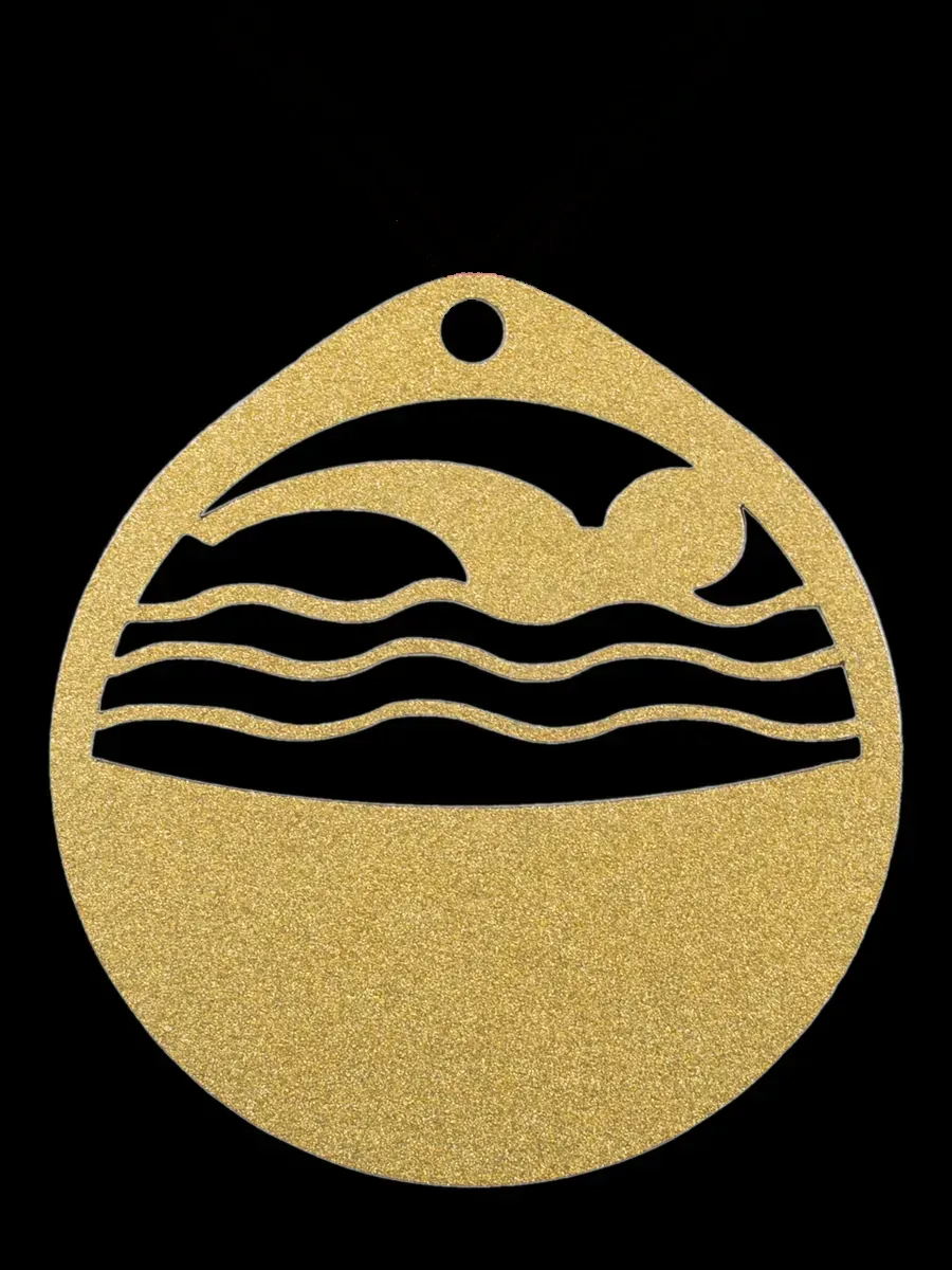 Medalla Deportiva Relieve Ø70 — Natación