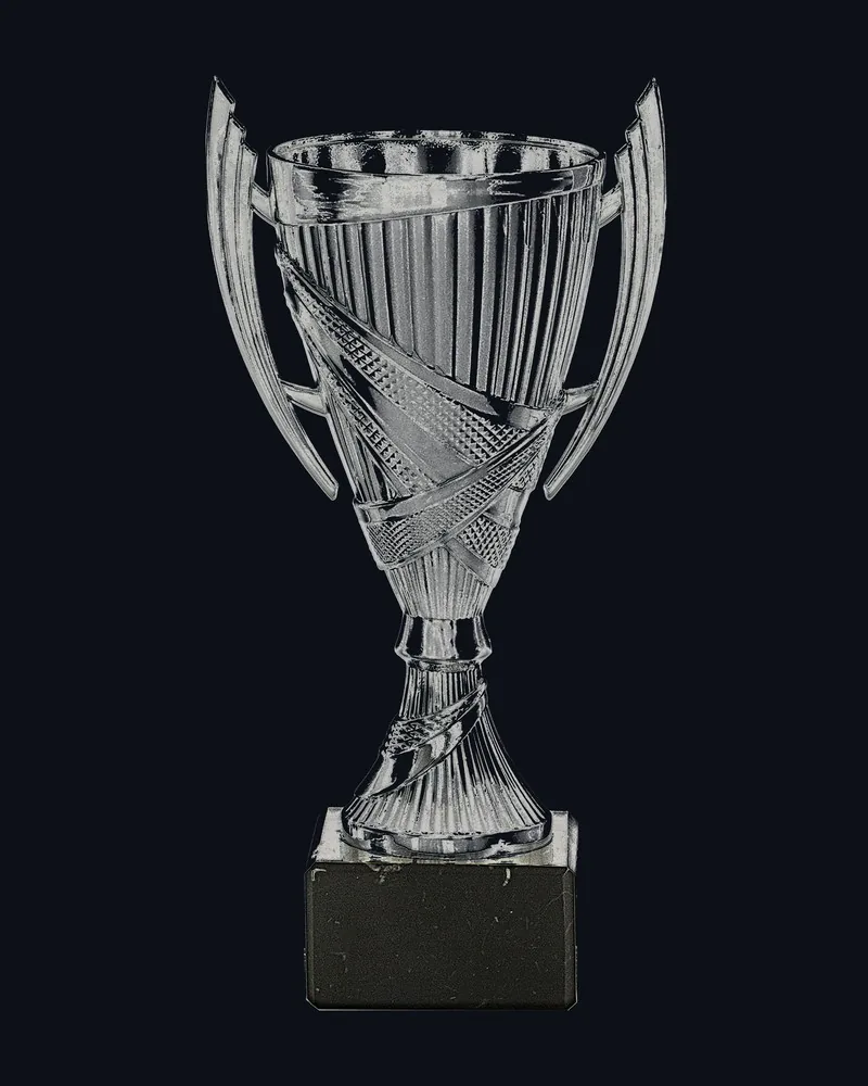 Copa Mini Plateada Asas Estriadas