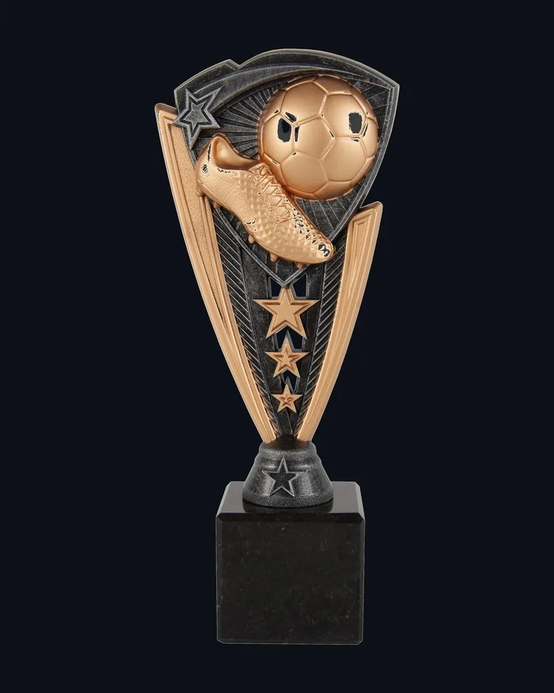 Trofeo Fútbol Plano Oro y Plata
